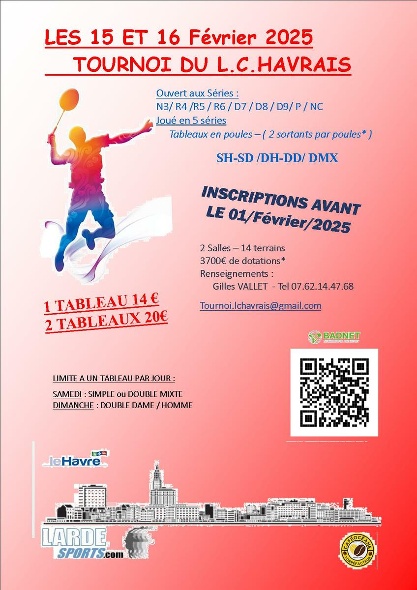 Tournoi national du LCH : les inscriptions sont ouvertes !